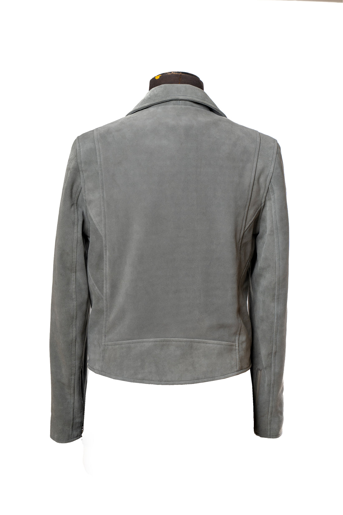 Gul Grey Soulless Rider Suede Moto Jacket