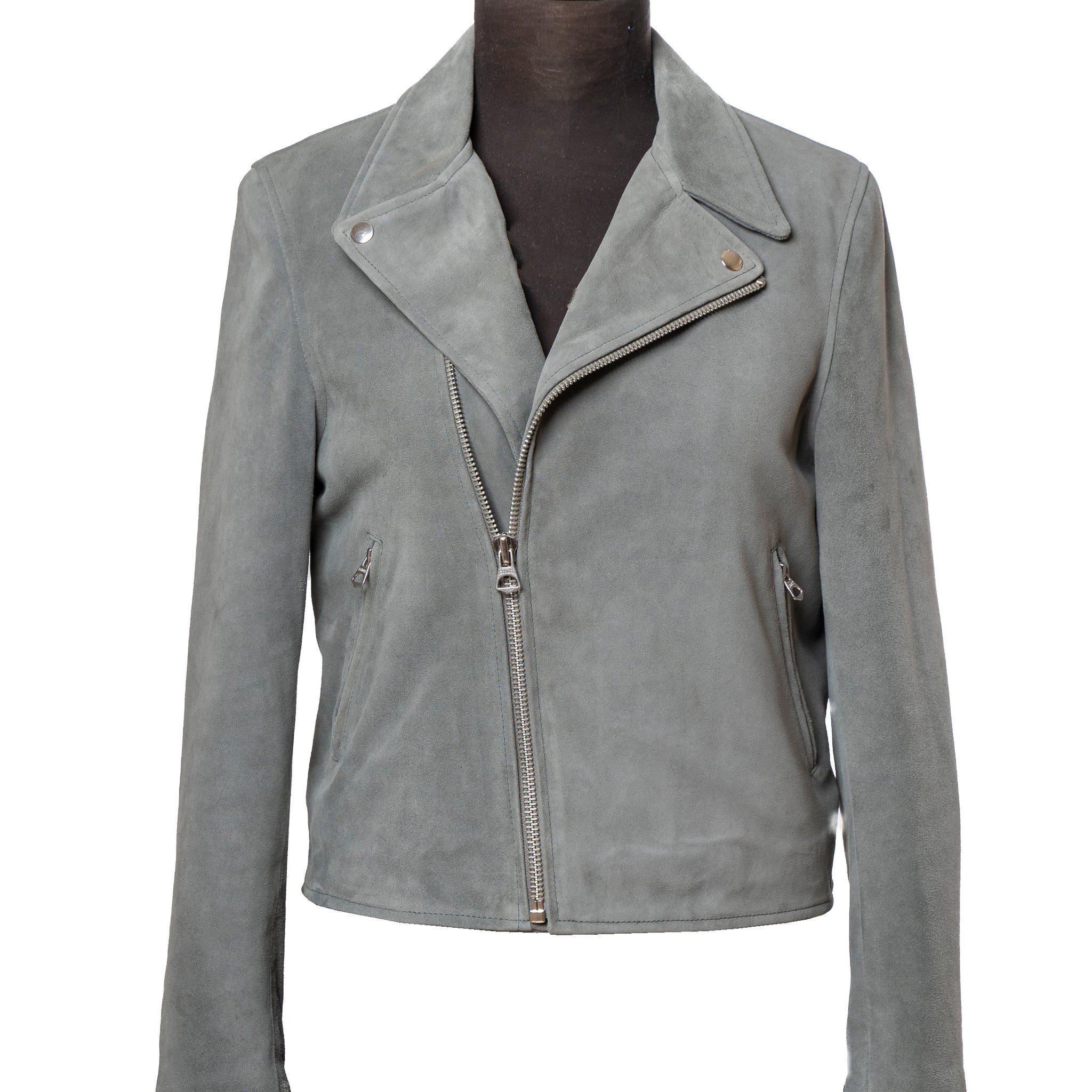 Gul Grey Soulless Rider Suede Moto Jacket