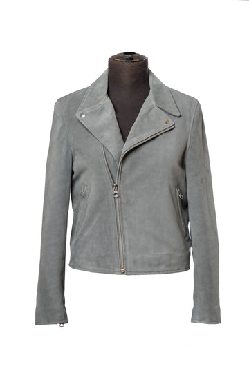 Gul Grey Soulless Rider Suede Moto Jacket