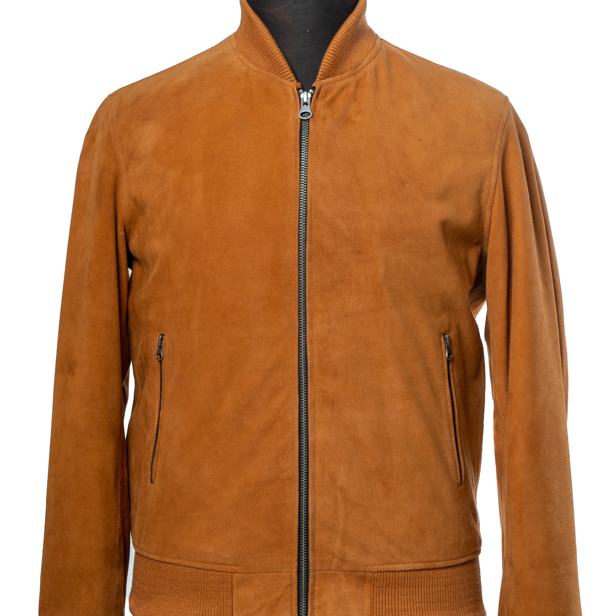 Banked - Cognac Suede Leather Jacket