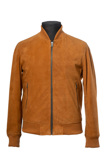 Banked - Cognac Suede Leather Jacket