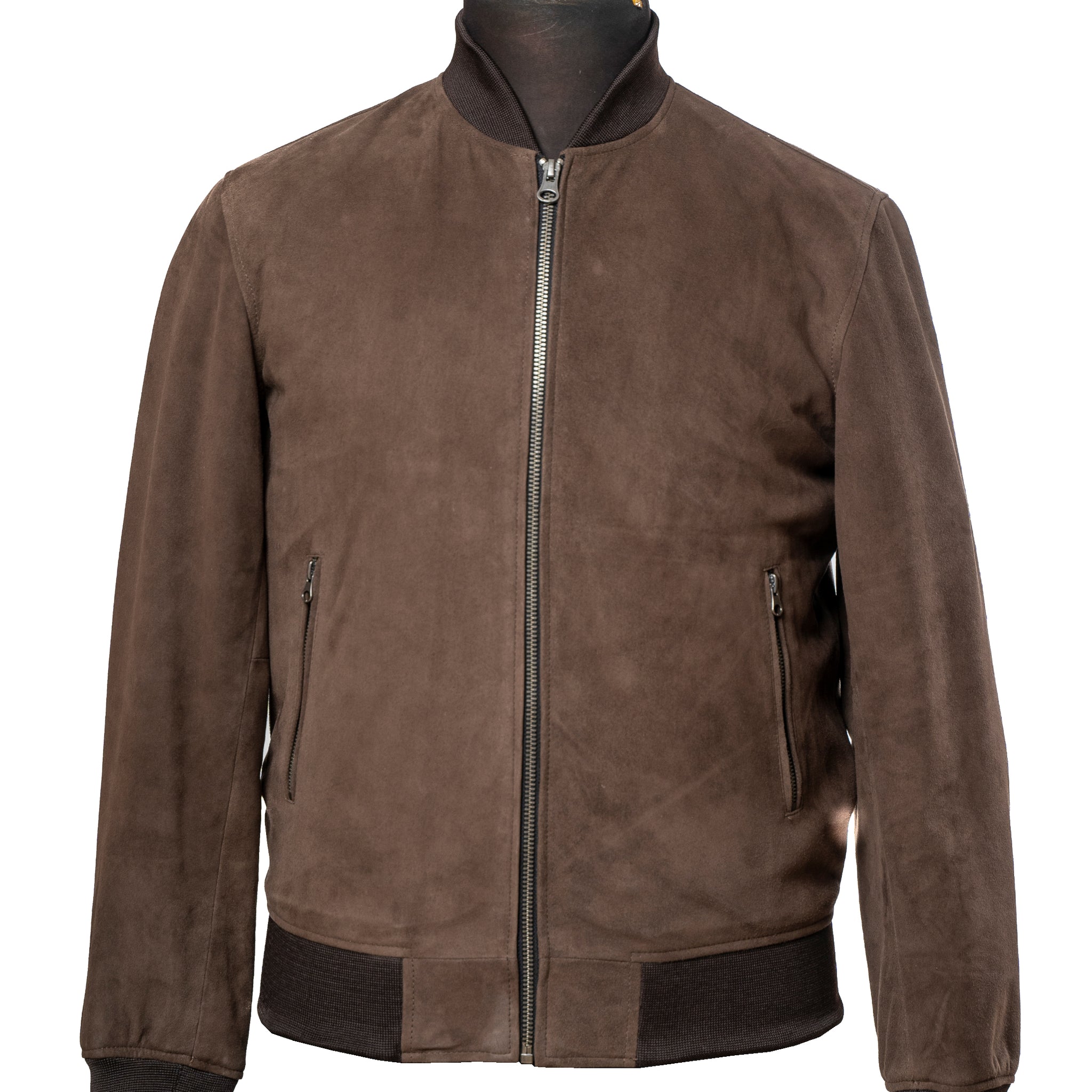 Banked - Dark Brown Suede Leather Jacket