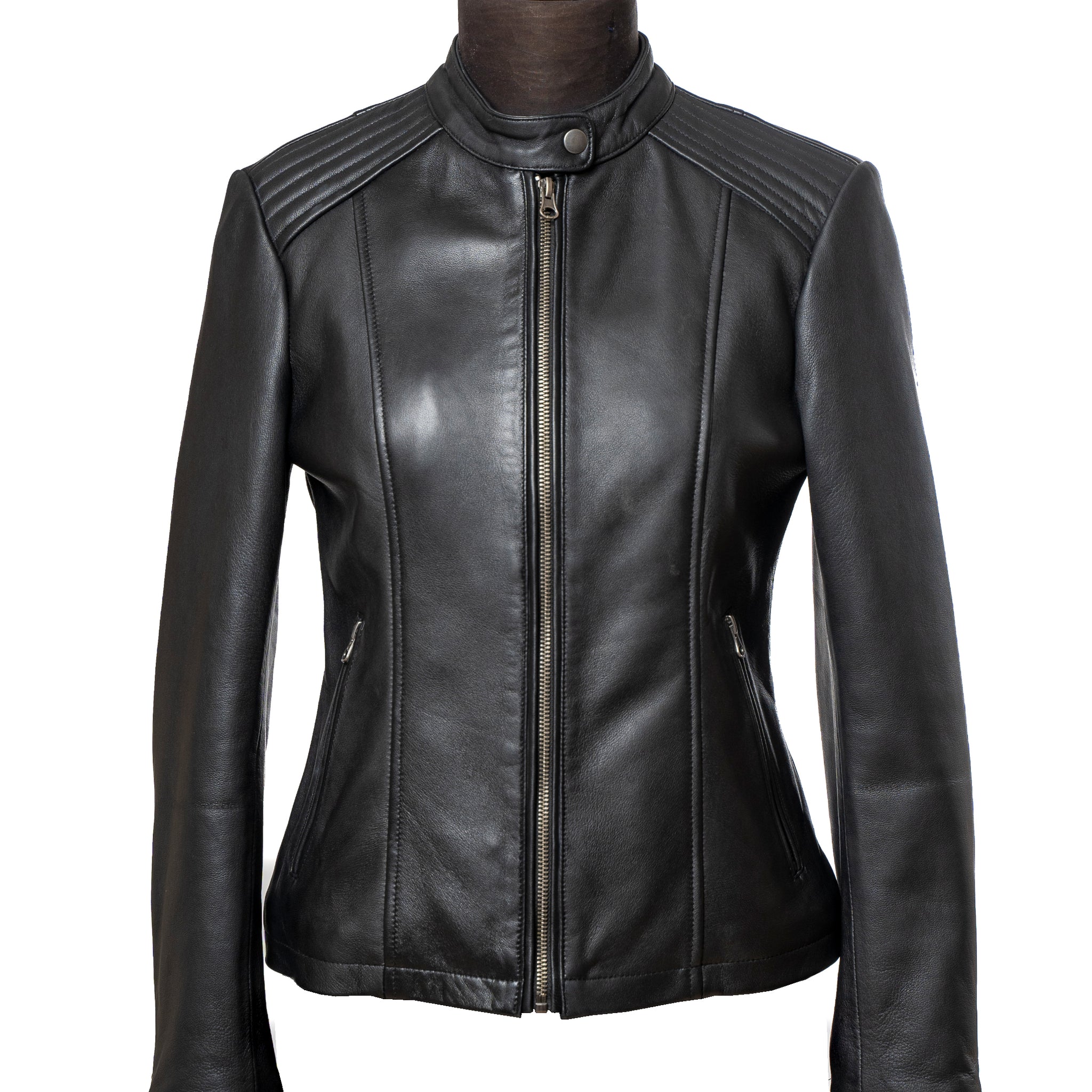 CatRider - Black Premium Slim Fit Sheep Skin Full Grain Leather Jacket